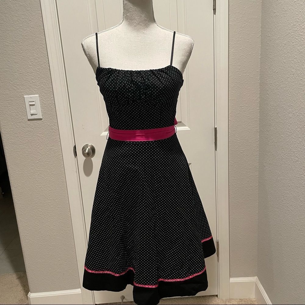 RUBY ROX polka dot, fit and flare retro style dress